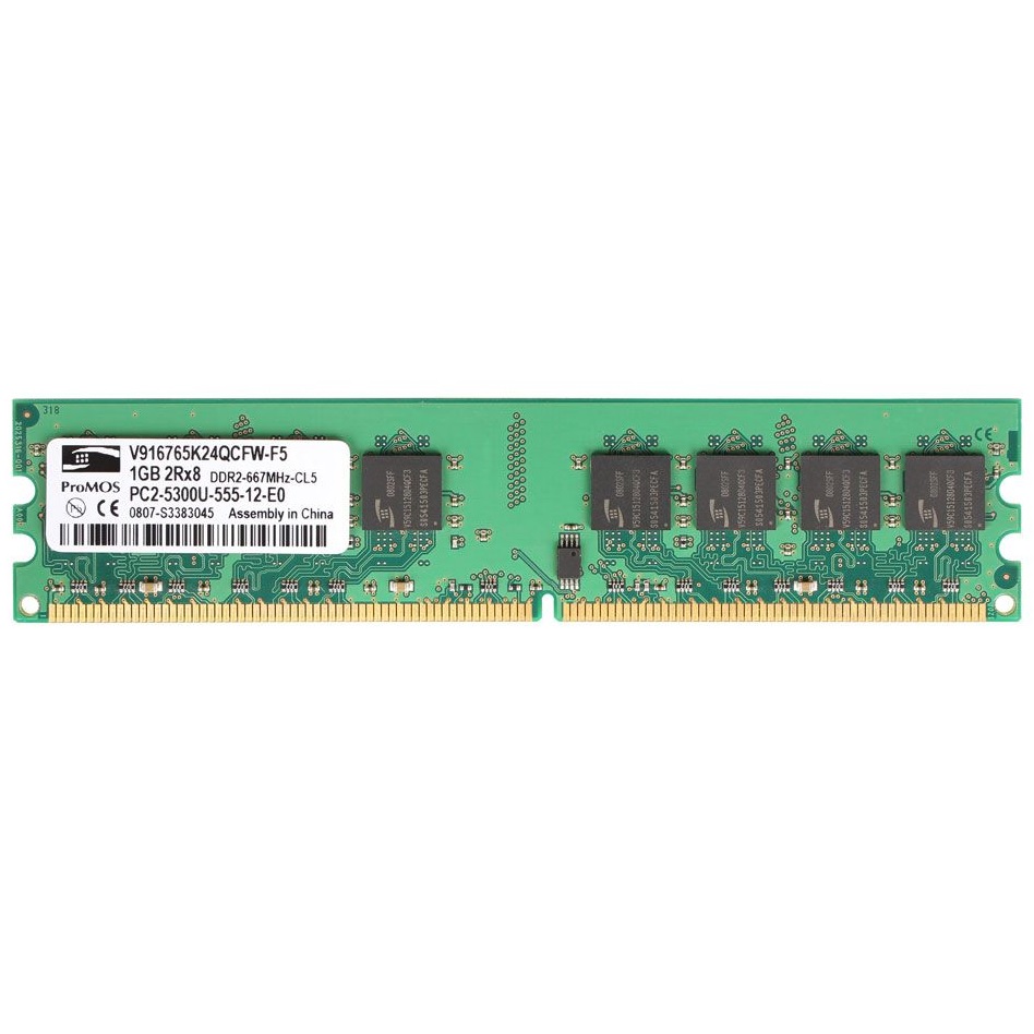 رم دسکتاپ DDR2 تک کاناله 667 مگاهرتز CL5 پروموس مدل V916765K24QCFW-F5 ظرفیت 1 گیگابایت