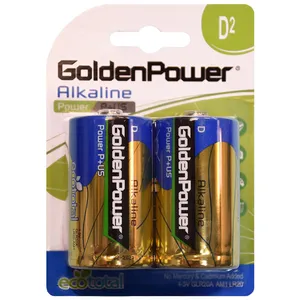 باتری D گلدن پاور مدل Eco Total Power Alkaline بسته 2 عددی