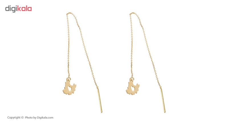 گوشواره طلا 18 عیار طرح ایران کد TG149