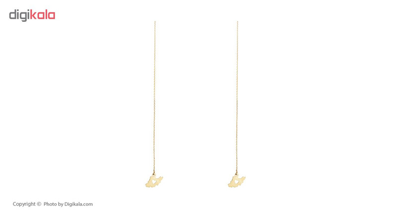 گوشواره طلا 18 عیار طرح ایران کد TG149