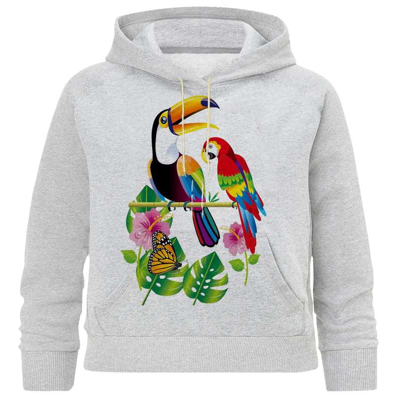 هودی دخترانه مدل M 236 طوطی