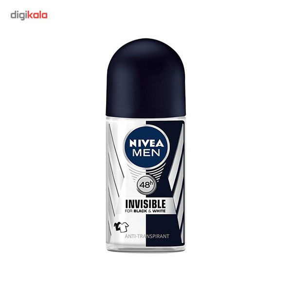 رول ضد تعریق مردانه نیوآ مدل Invisible Black And White حجم 50 میلی لیتر بسته 2 عددی