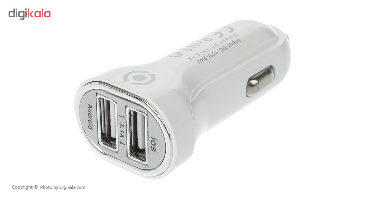 شارژر فندکی آیوان مدل CC-18 به همراه کابل microUSB