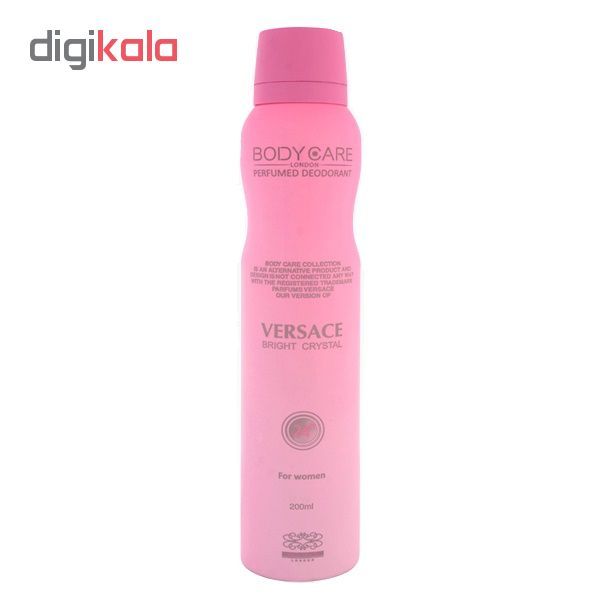اسپری خوشبو کننده بدن زنانه بادی کر مدل Versace Bright Crystal حجم 200 میلی لیتر -  - 2