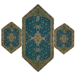 ست سه تکه رومیزی ترمه طرح ترنج کد G306