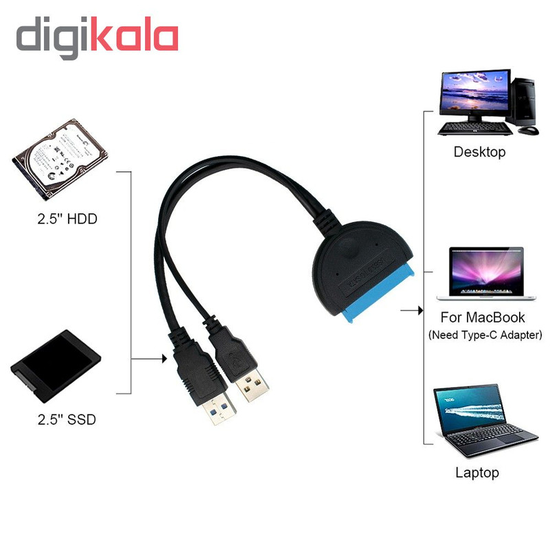 تبدیل USB 3.0 به SATA مدل ARC25IN