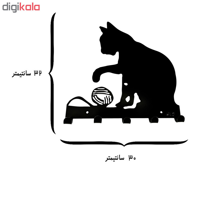 آویز لباس ملو طرح گربه بازیگوش کد KMH31