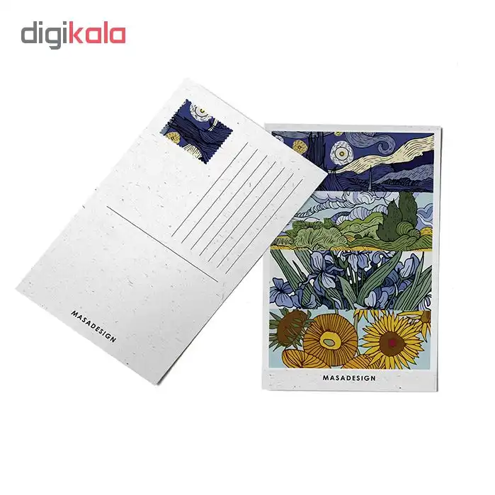 کارت پستال ماسا دیزاین طرح ونگوگ کد POST49