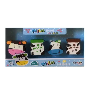 پاک کن طرح milk eraser بسته 4 عددی