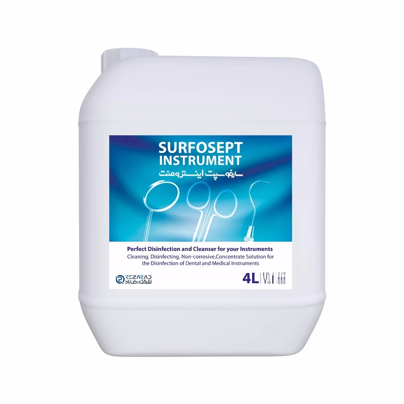 محلول ضد عفونی کننده تجهیزات بیمارستانی شرکت رضاراد مدل Surfosept Instrument حجم 4 لیتر بسته 2 عددی