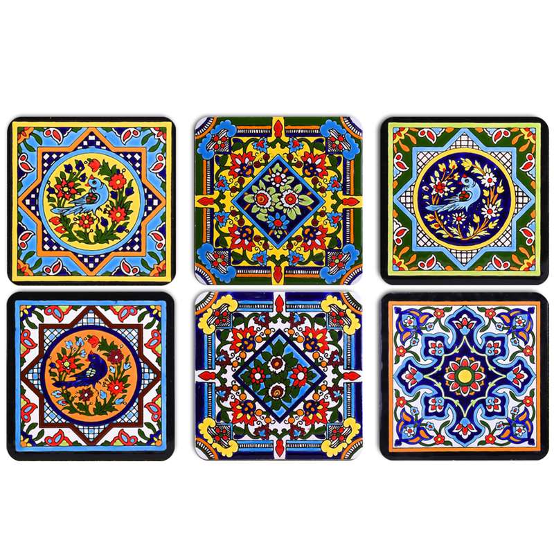 زیرلیوانی ژیوار طرح Tiles series 4 بسته 6 عددی