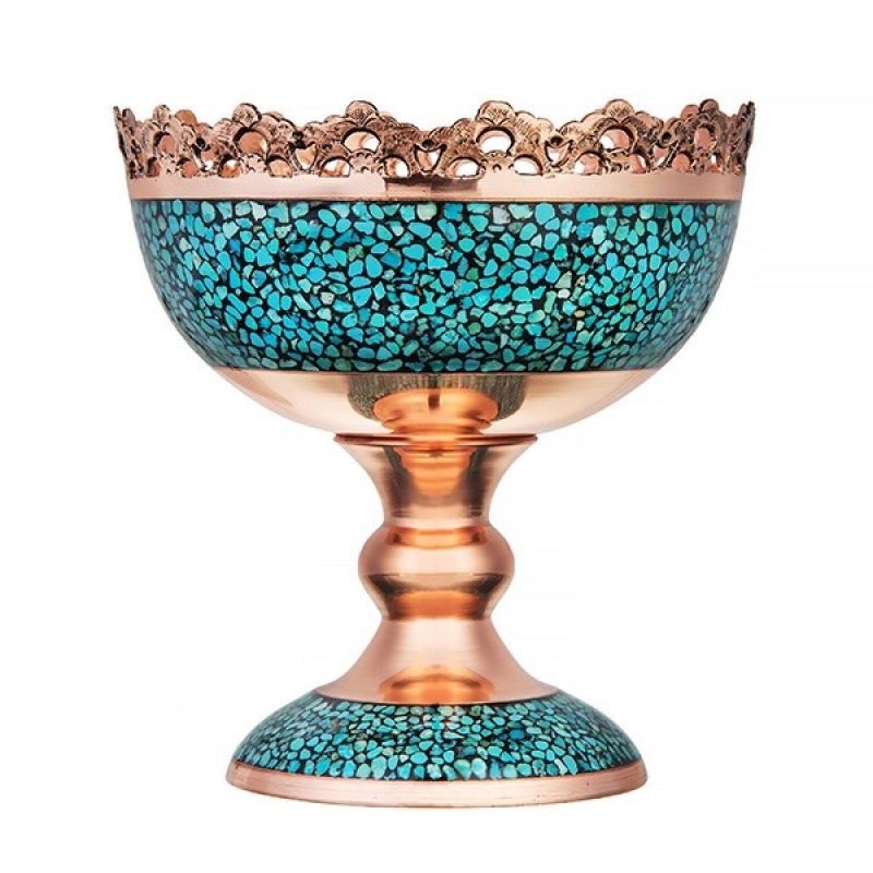 Turquoise inlaying candy/ nut Bowl dish, code 110