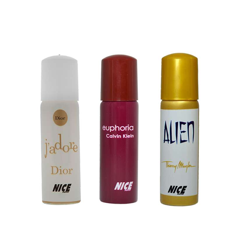 عطر جیبی زنانه نایس پاپت حجم 30 میلی لیتر بسته 3 عددی