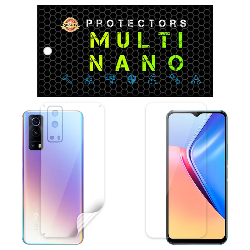 محافظ صفحه نمایش مولتی نانو مدل X-SFT مناسب برای گوشی موبایل ویوو iQOO Z3 به همراه محافظ پشت
