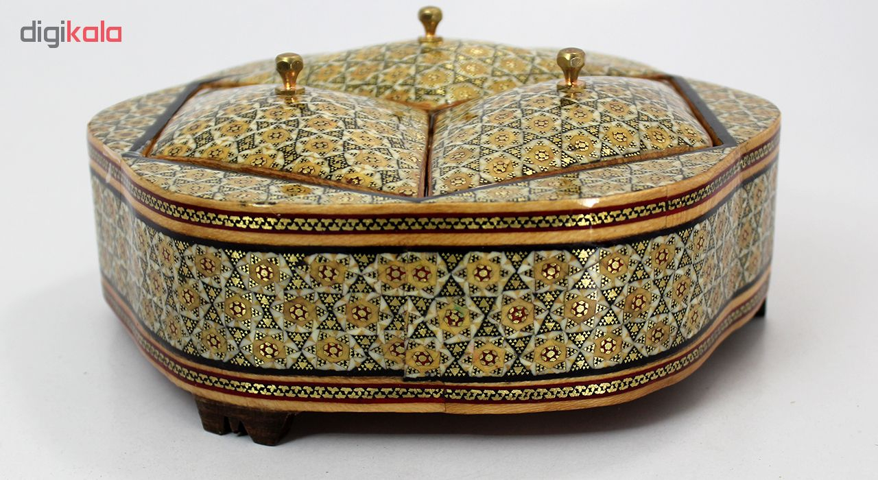 شکلات خوری خاتم کاری دست نگار کد 01-24