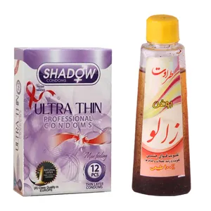 روغن زالو طراوت کد 12 حجم 50 میلی لیتر به همراه کاندوم شادو مدل ultra thin بسته 12 عددی 