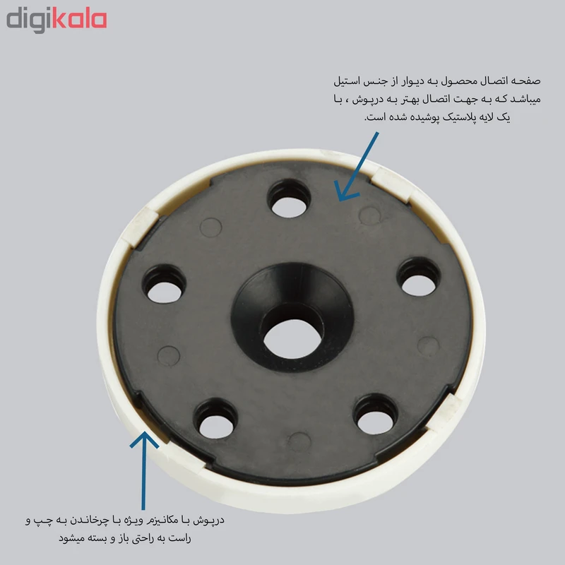عکس شماره 2 : دستگیره کمکی کنار توالت فرنگی مدل mc3212