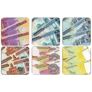 زیرلیوانی ژیوار طرح اسکناس ایرانی بسته 6 عددی