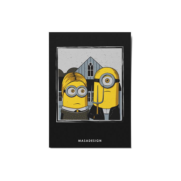 کارت پستال ماسا دیزاین طرح مینیون کد POST60