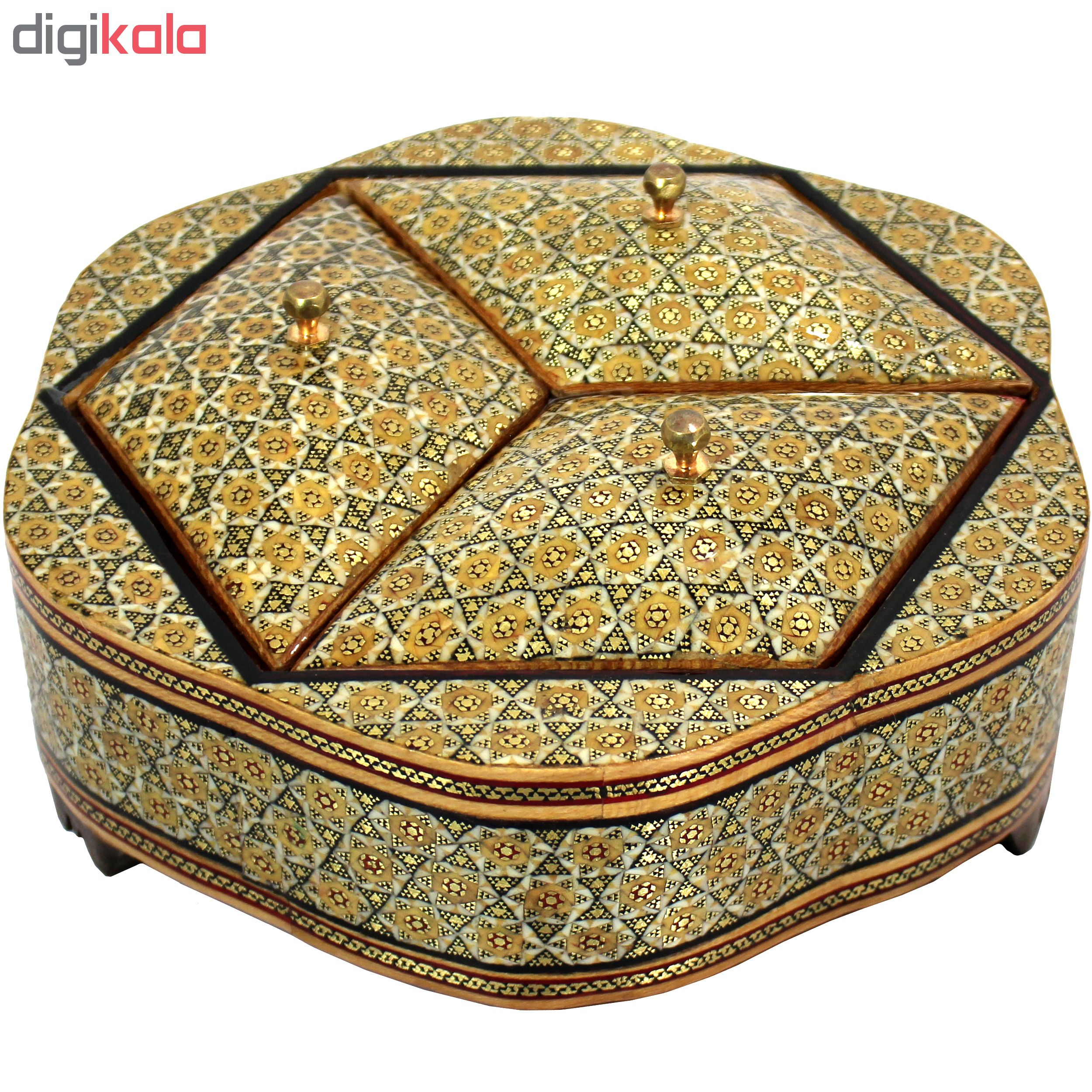 شکلات خوری خاتم کاری دست نگار کد 01-24