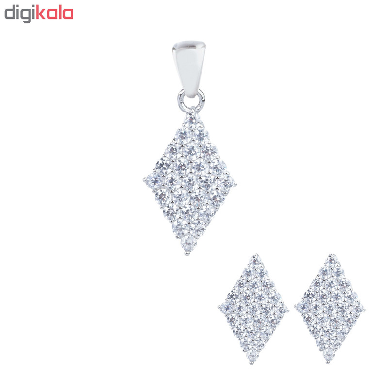 نیم ست نقره زنانه اقلیمه کد NN397