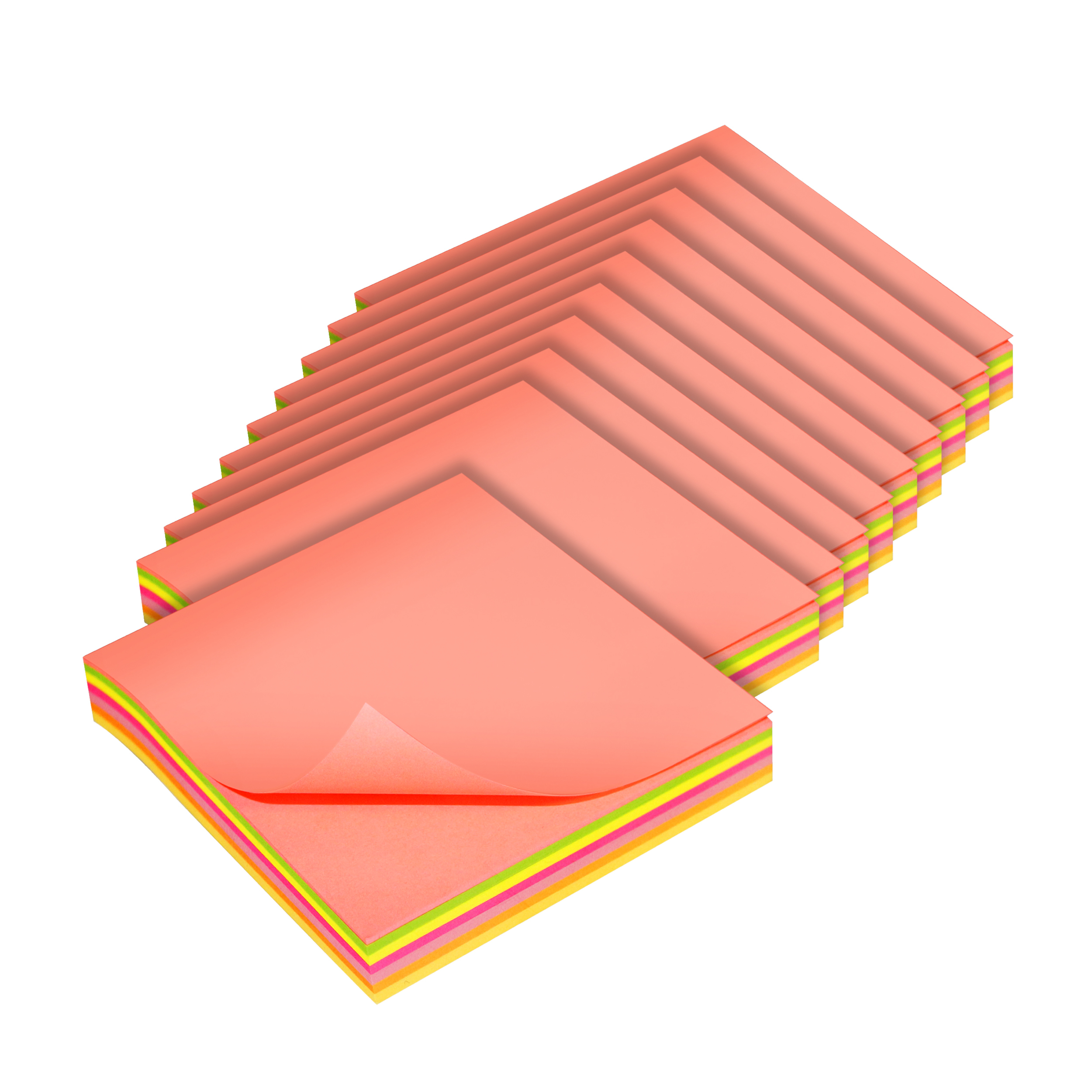 کاغذ یادداشت چسب دار سان رایز کد STN-075-MC-100 بسته ده عددی