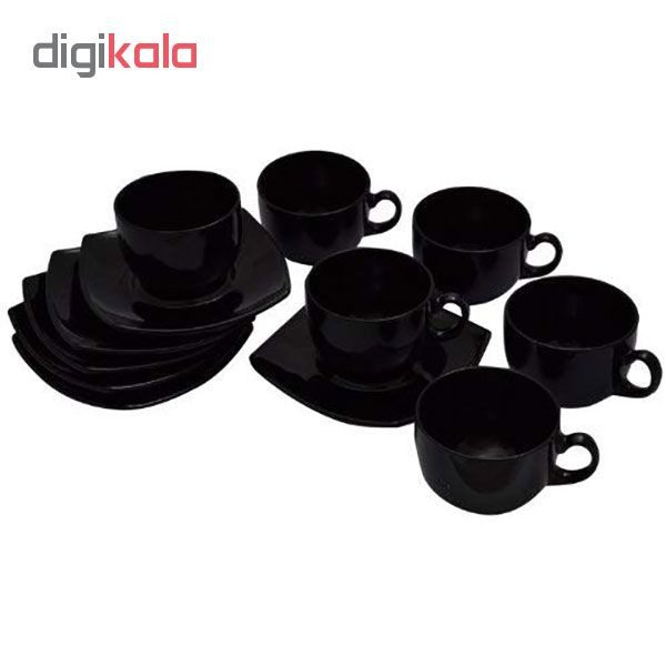 ست فنجان و نعلبکی لومینارک مدل کوادراتو بسته 6 عددی