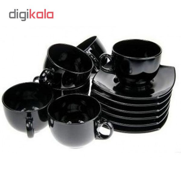 ست فنجان و نعلبکی لومینارک مدل کوادراتو بسته 6 عددی