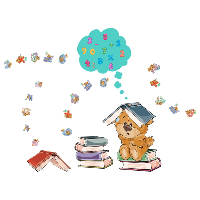 استیکر کودک طرح تدی دانشمند