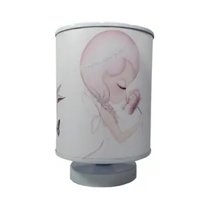 چراغ خواب کودک طرح دختر و اسب تک شاخ کد 45