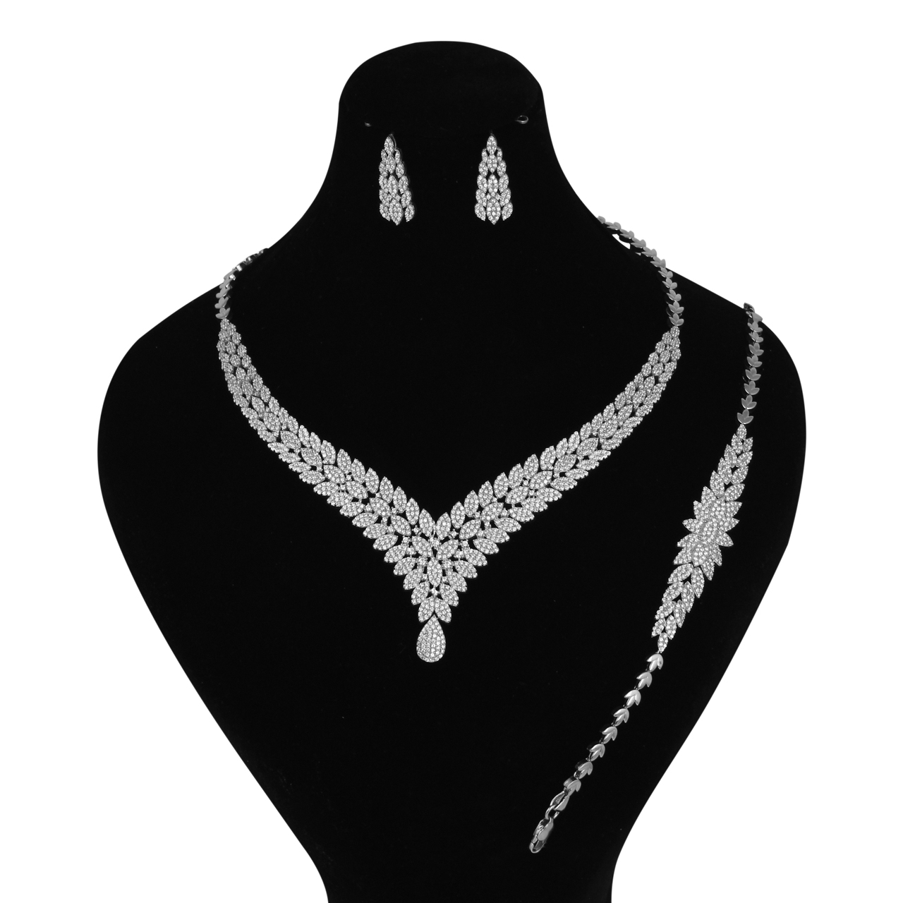 نیم ست نقره زنانه مد و کلاس کد MC-354