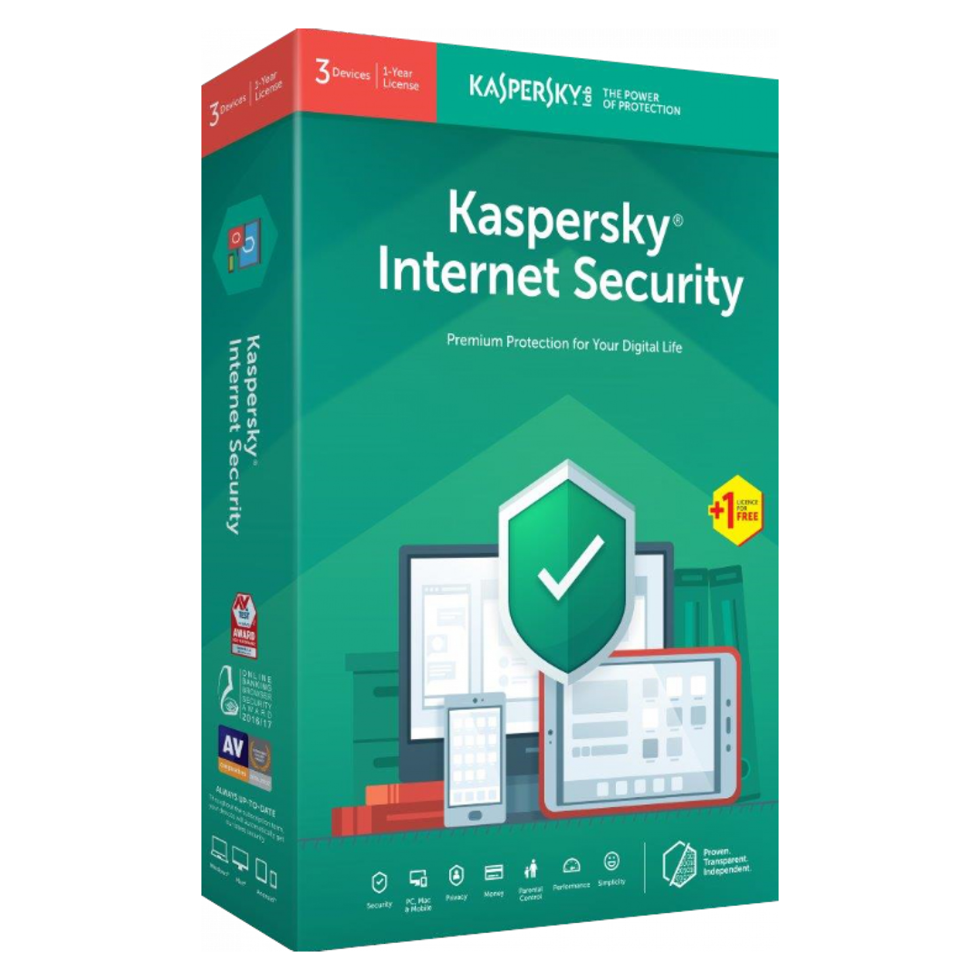 نرم افزار امنیتی Internet Security کسپرسکی لب نسخه آی اس پی 2019 1+3 کاربره 1 ساله