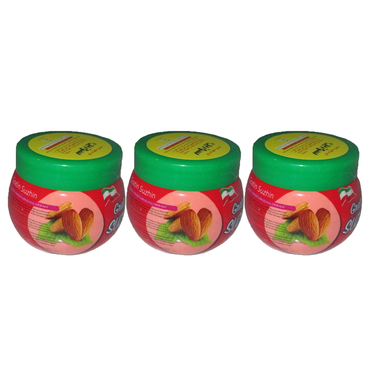 کرم مرطوب کننده سوژین مدل Almond حجم 180 میلی لیتر مجموعه 3 عددی