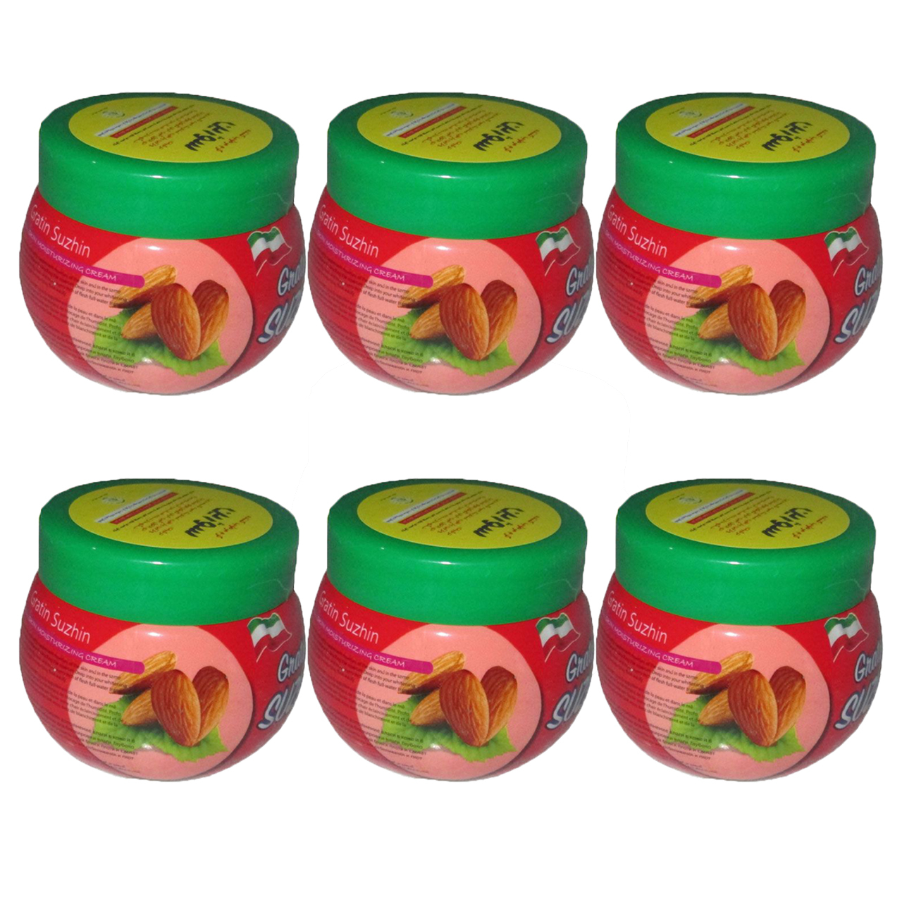 کرم مرطوب کننده سوژین مدل Almond حجم 180 میلی لیتر مجموعه 6 عددی