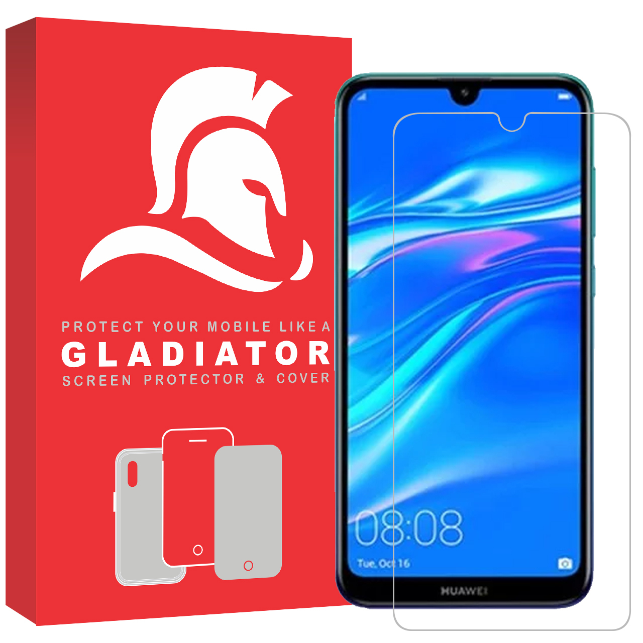 محافظ صفحه نمایش گلادیاتور مدل GLH1000 مناسب برای گوشی موبایل هوآوی Y7 Prime 2019