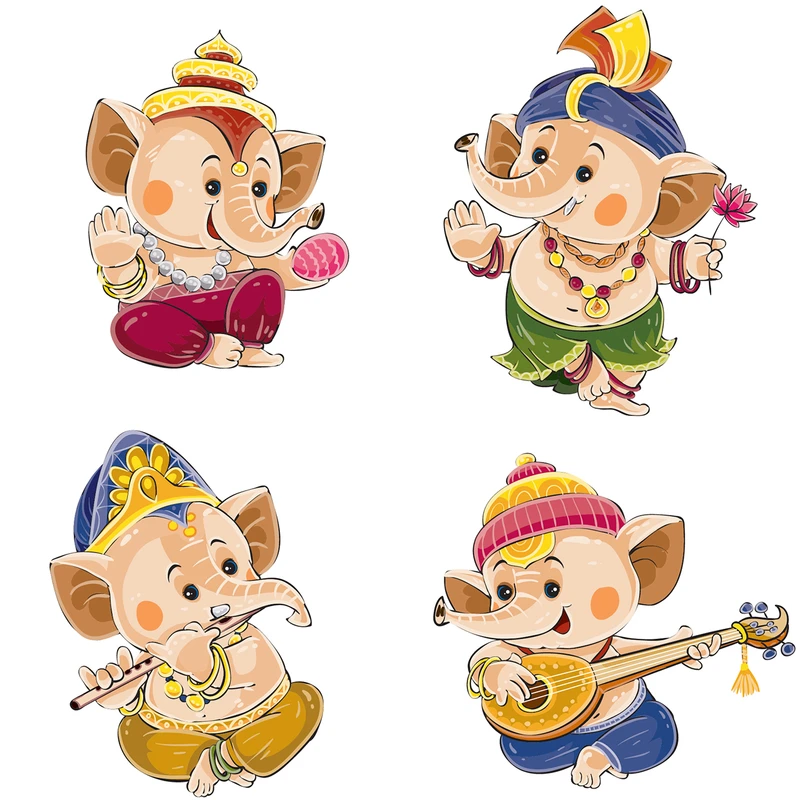 استیکر کلید و پریز طرح فیل های هنرمند