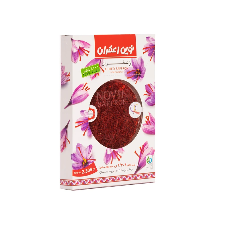 زعفران سرگل درجه یک نوین مقدار ۲.۳۰۴ گرم