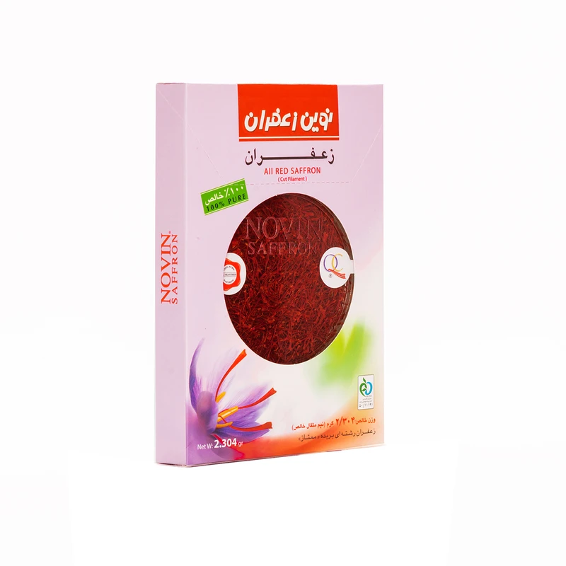 زعفران سرگل درجه یک نوین مقدار ۲.۳۰۴ گرم