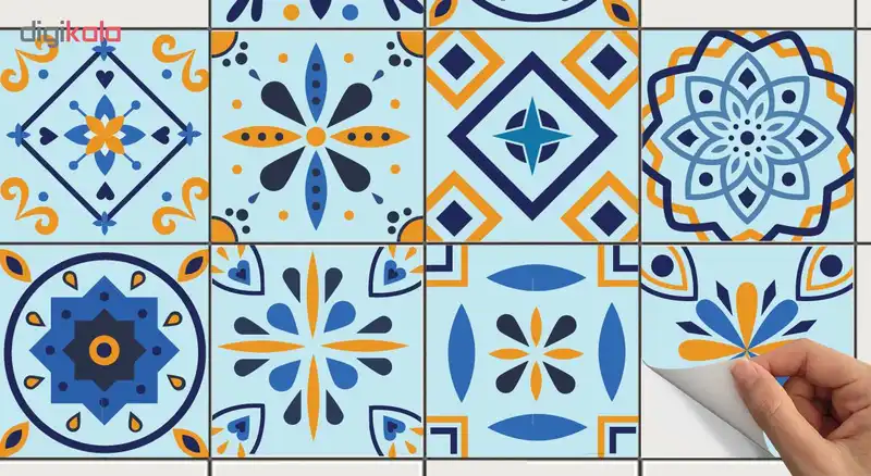 استیکر کاشی باروچین مدل zht-9 مجموعه 10 عددی