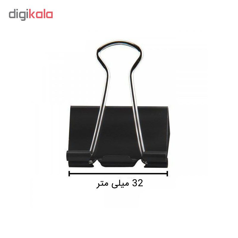 گیره کاغذ سی بی اس مدل JM 132 سایز 32 میلی متر بسته 12 عددی