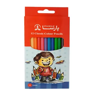مداد رنگی 12 رنگ پارسا طرح پسر بچه کد 110711