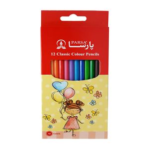 مداد رنگی 12 رنگ پارسا طرح دختر بچه کد 110712
