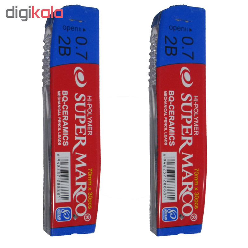 نوک مداد نوکی 0.7 میلی متری سوپر مارکو مدل BQ بسته 2 عددی