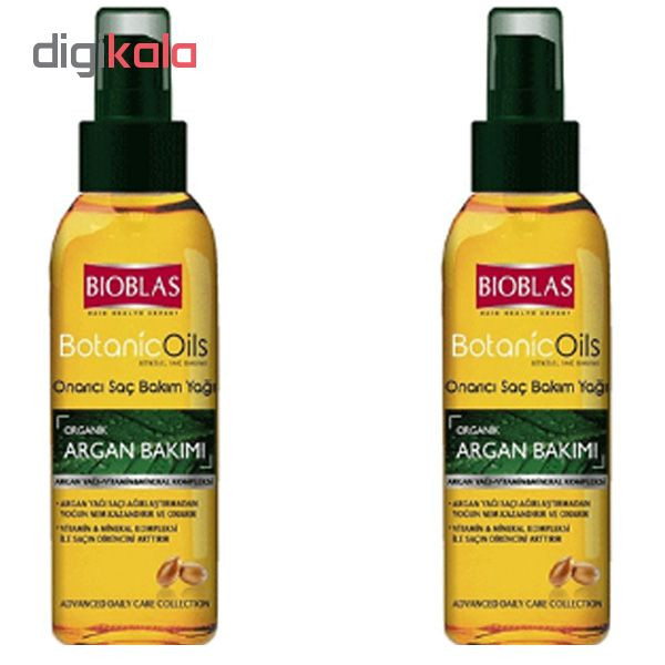 روغن مو بیوبلاس مدل آرگان حجم 100 میلی لیتر مجموعه 2 عددی