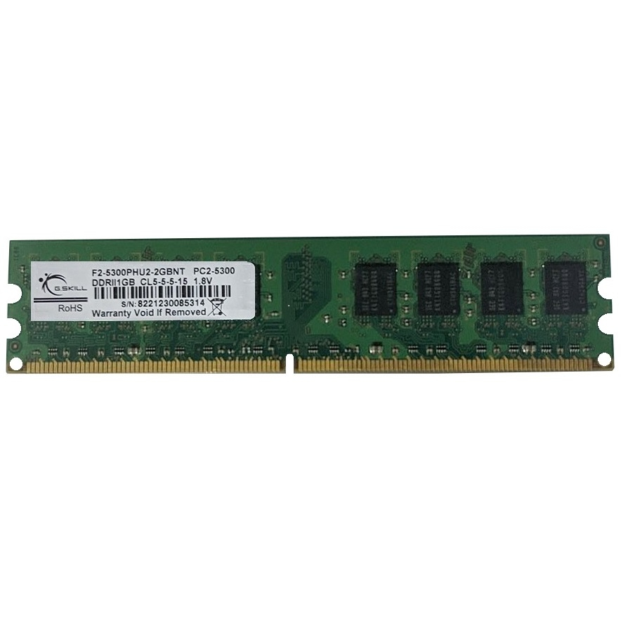 رم دسکتاپ DDR2 تک کاناله 667 مگاهرتز CL5 جی اسکیل مدل F2-5300PHU2-2GBNT ظرفیت 1 گیگابایت