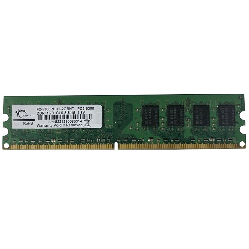 رم دسکتاپ DDR2 تک کاناله 667 مگاهرتز CL5 جی اسکیل مدل F2-5300PHU2-2GBNT ظرفیت 1 گیگابایت