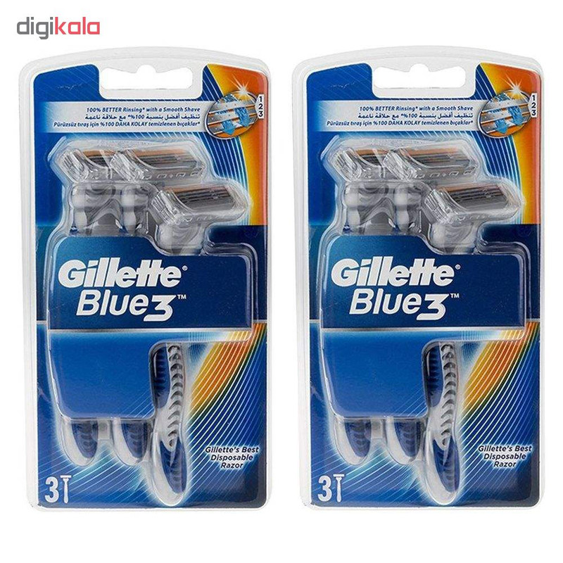 خود تراش ‏ژیلت مدل Blue 3 مجموعه 4 عددی