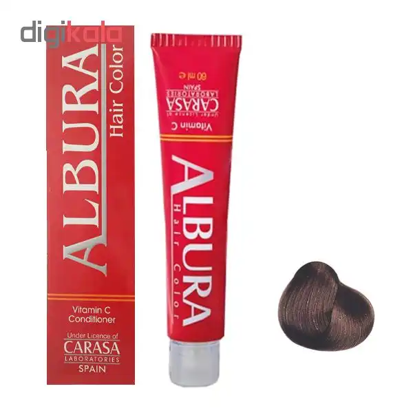 رنگ مو آلبورا مدل carasa شماره A5-6.11 حجم 100 میلی لیتر رنگ بلوند خاکستری تیره