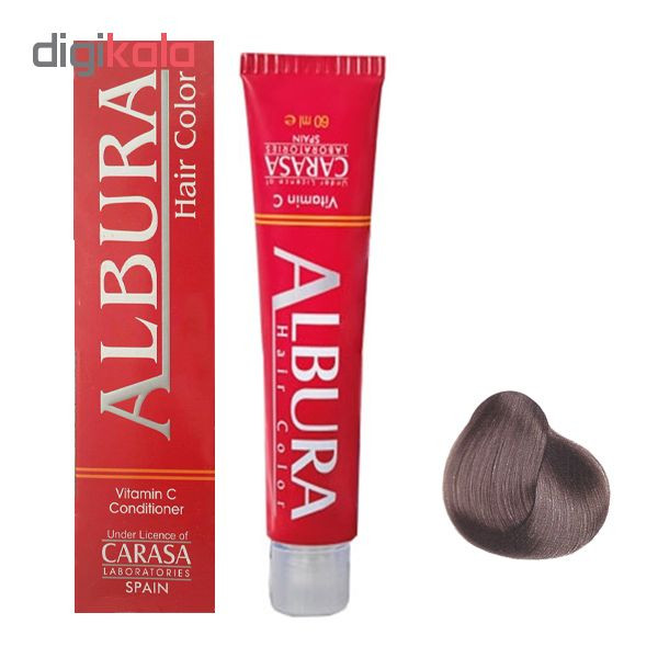 رنگ مو آلبورا مدل carasa شماره A6-7.11 حجم 100 میلی لیتر رنگ بلوند خاکستری متوسط رنگ مو آلبورا مدل carasa شماره A6-7.11 حجم 100 میلی لیتر رنگ بلوند خاکستری متوسط