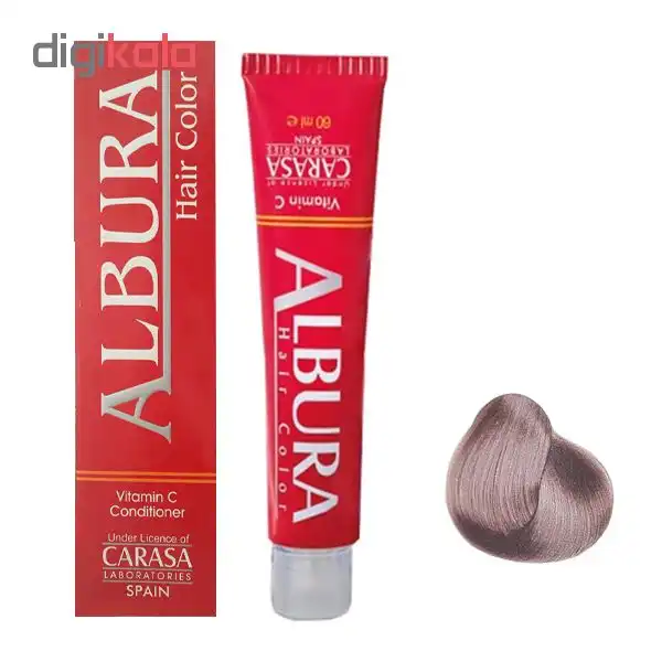 رنگ مو آلبورا مدل carasa شماره A10-11.11 حجم 100 میلی لیتر رنگ بلوند خاکستری خیلی خیلی روشن